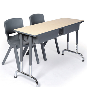 LL4-081 Fixed school desk and chair double seats for sell 