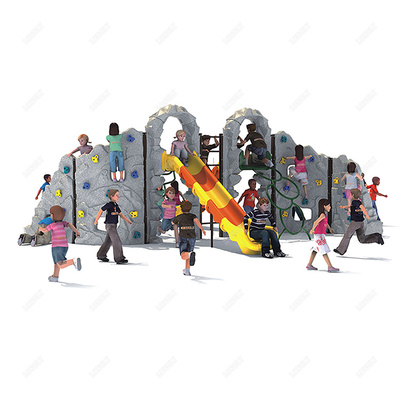 Kids playground equipment rock climbing slide