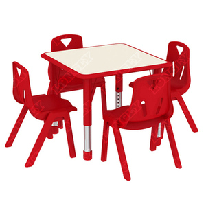 LL-A210043 Children Preschool Kindergarten Plastic Study Desk Deluxe Square Table