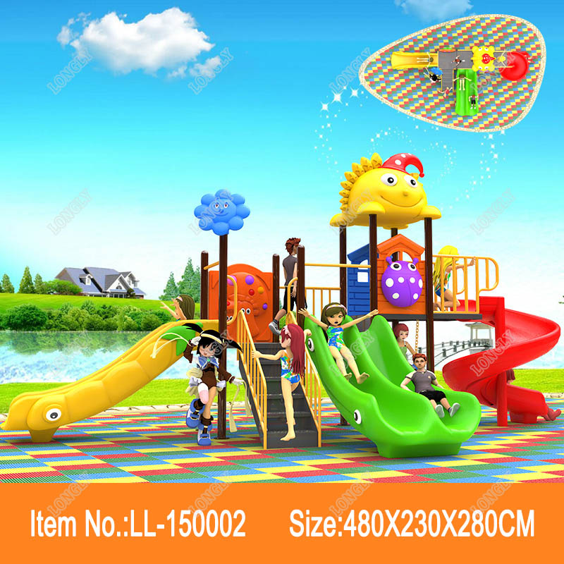 Outdoor play equipment kindergarten children combined slide LL-150002-8.jpg