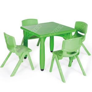 LL3-006 Square Plastic Kids Furniture Table and Chairs set for Preschool 