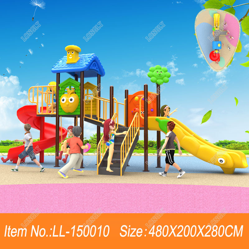 Small combination slide of kids outdoor playground equipment-1.jpg