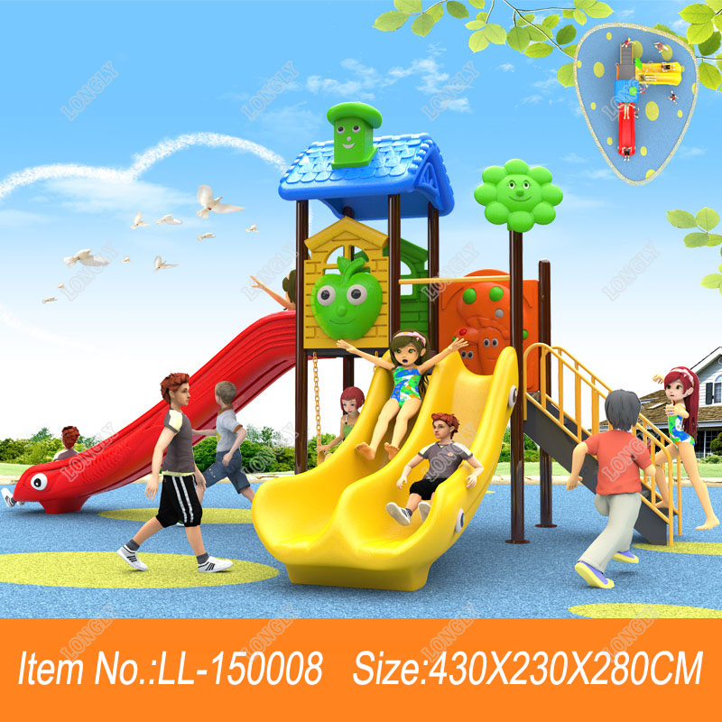 The cheap anti-fade kids plastic slide for school playground-2.jpg