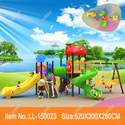 China supplier cheap tube crawling and swing Combination slide