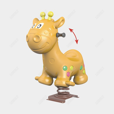 Cartoon giraffe plastic rocking horse for sale