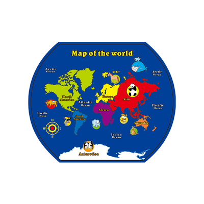 Kids World Map Learning Carpets