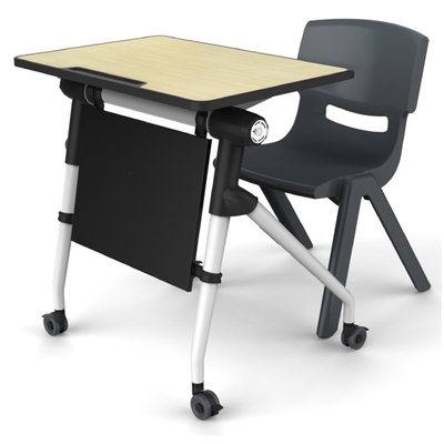 LL4-068 New Fashion School Desk and chair sets removable with wheels 