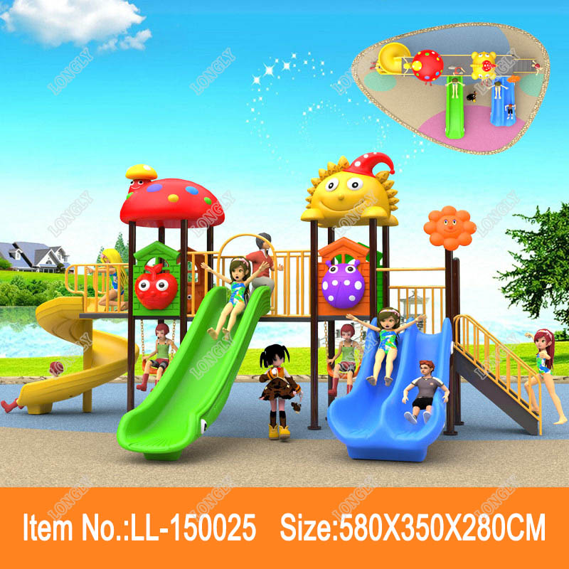 Commercial playground equipment toddler slide set with swing-1.jpg