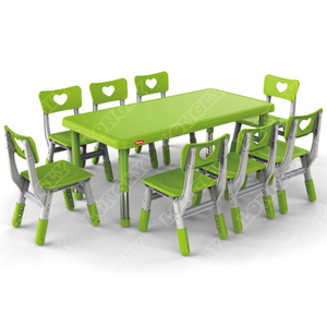 LL3-012 Colored Primary School Plastic Kids Table and Chair Set