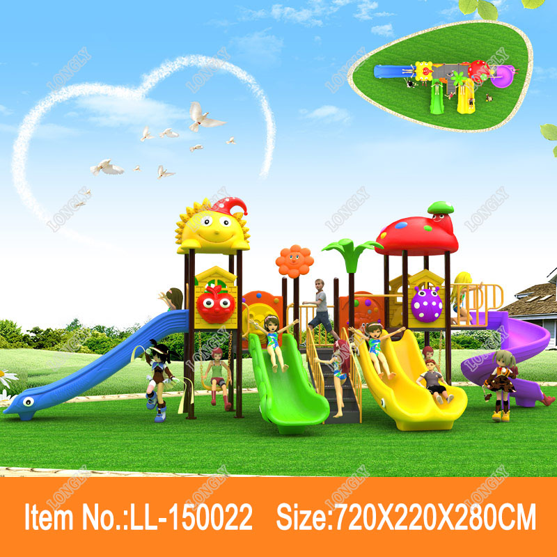 Colorful plastic combination slide outdoor play equipment factory wholesale-1.jpg