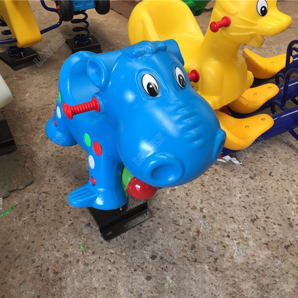 Outdoor amusement equipment hippo shaped spring rocking horse-5.jpg