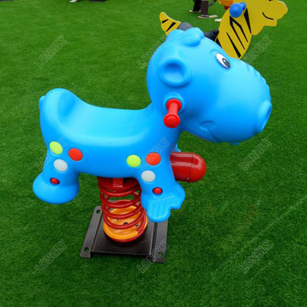 Outdoor amusement equipment hippo shaped spring rocking horse-1.jpg