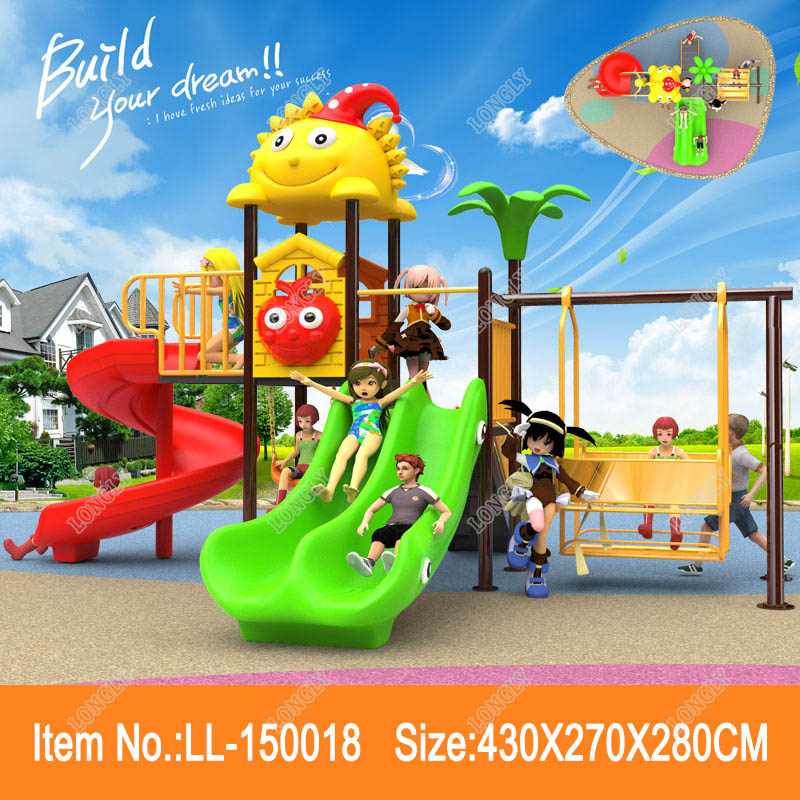 The cheap lovely playground kids plastic slide with swing playsets-1.jpg