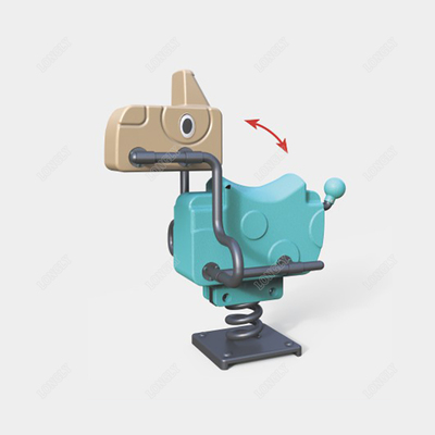 Kids outdoor spring play rocking horse 