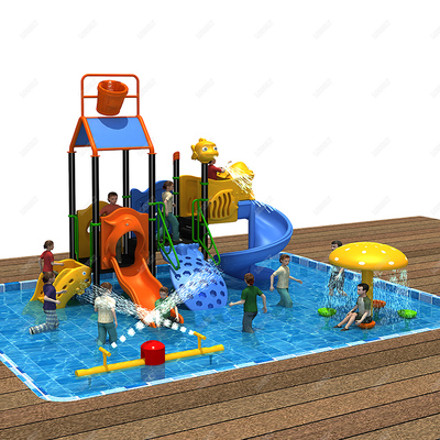 Fun plastic slide for water park